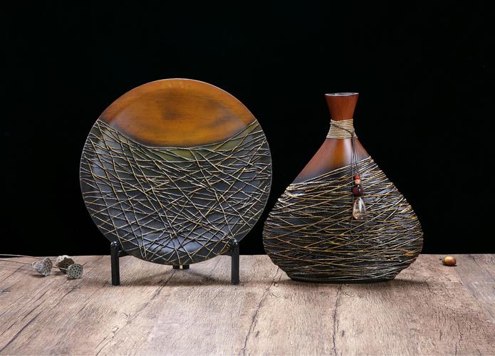 北欧时尚个性树脂工艺品摆件 花瓶抽象艺术造型家居装饰品